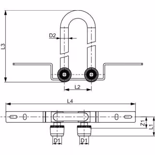 TECE 8864206, kit di montaggio TECElogo-Ax HK, diametro 15 mm