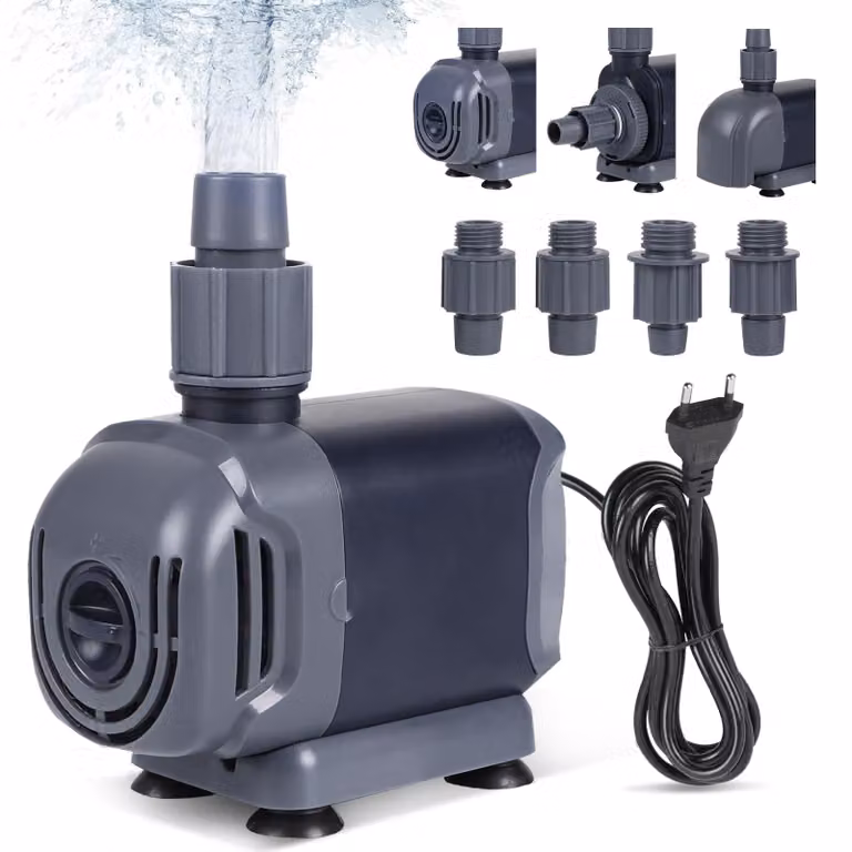 Pompa sommergibile per acquari, 15 W, pompa per acqua da 1000 l/h con 3 ugelli