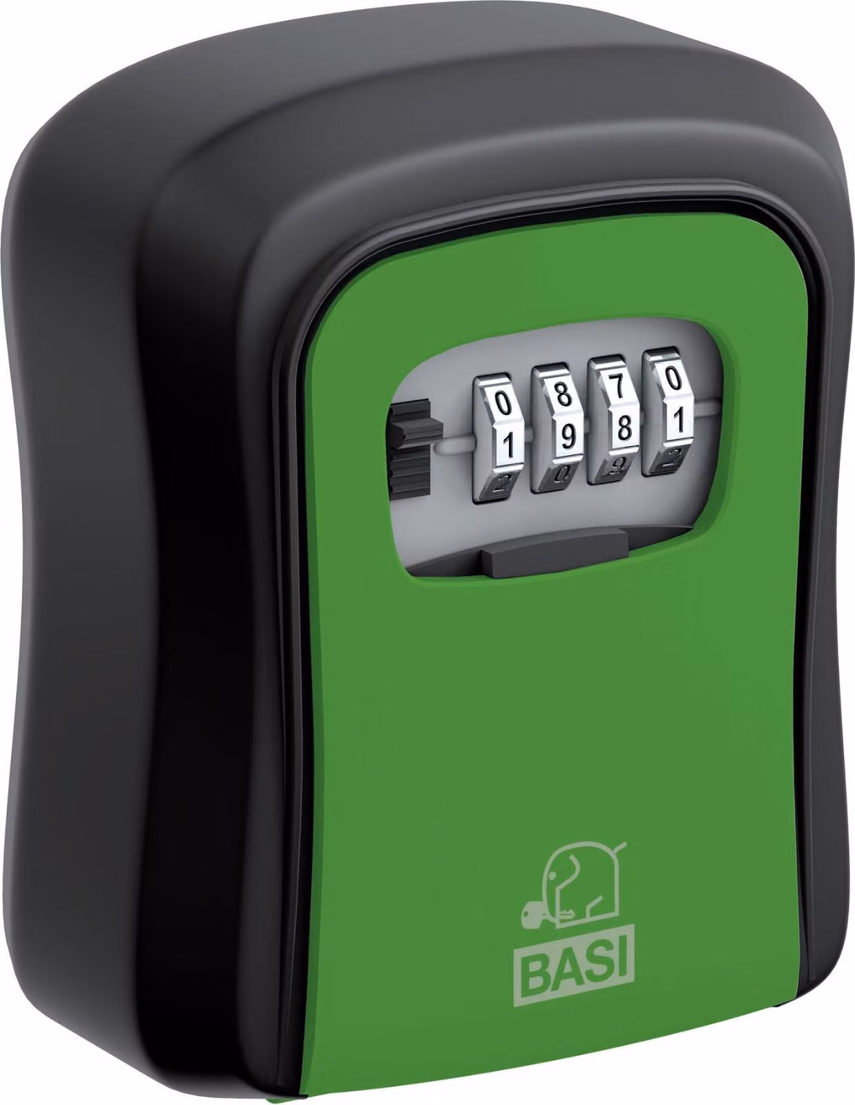 BASI - Cassetta di sicurezza per chiavi - nero-verde - SSZ 200 - con serratura a combinazione - alluminio