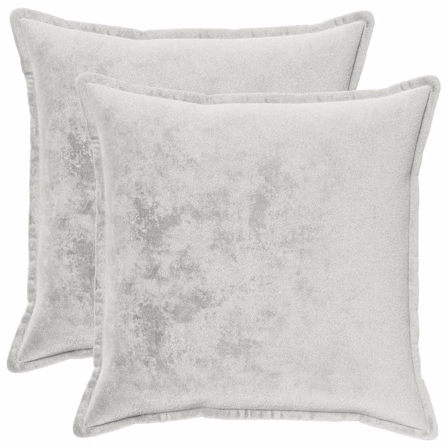 vidaXL Federa 2 pcs HOUTEN Grigio Chiaro 80 x 80 cm Flanella