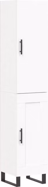 Credenza moderna DESIGN IN bianca in legno multistrato con ante a battente, L/P/H: 34,5 x 34 x 180 cm