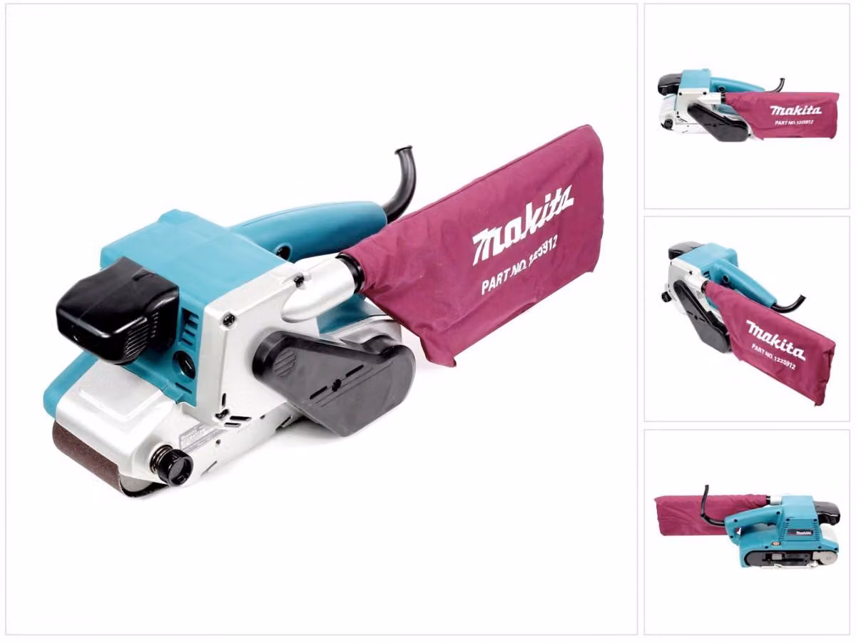 Levigatrice a nastro Makita 9903 per nastro abrasivo da 76 x 533 mm con sacchetto raccoglipolvere