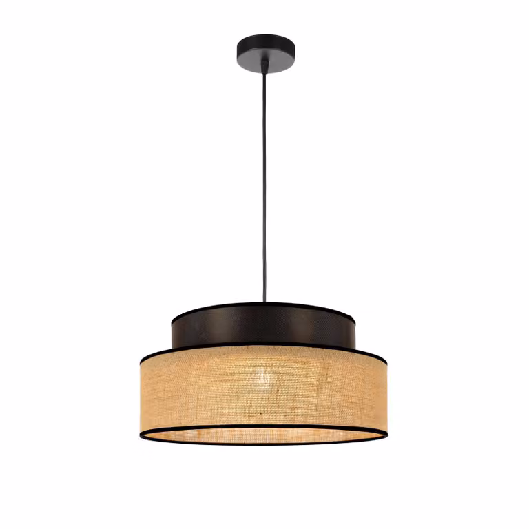 FKL DESIGN Home Deco Lampada a sospensione Grigio Marrone Lampada a sospensione della serie BE110-H-GB (Grigio, Marrone)
