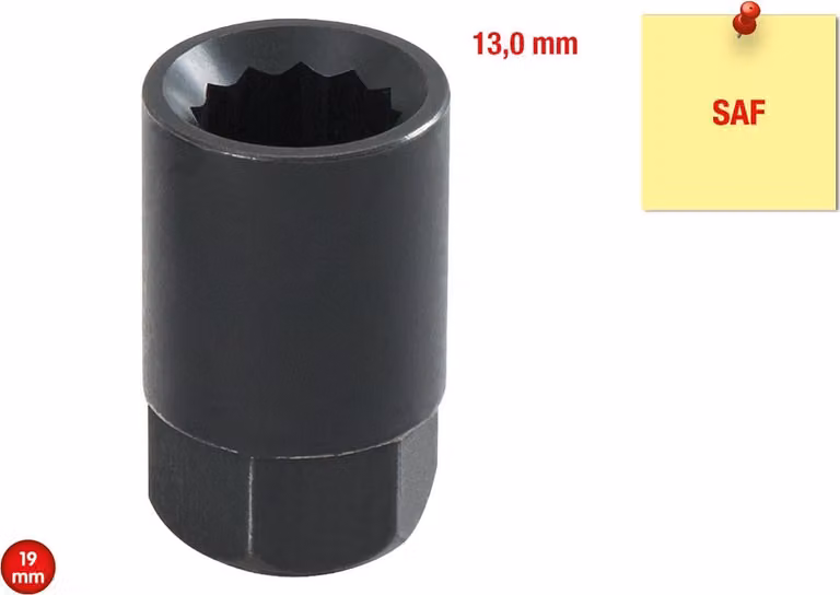 KS TOOLS SAF 12 bussole quadrate per dischi freno 13 mm - 450.0368