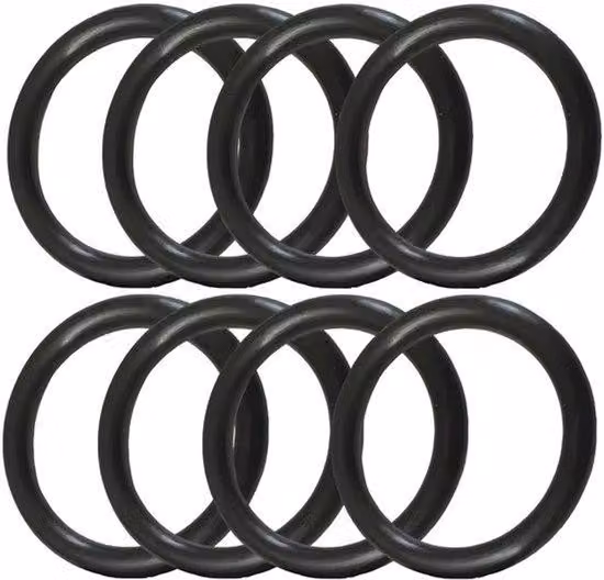 Guarnizione circolare in gomma nitrilica - Colore: nero - Quantità: 50 pezzi - Diametro esterno: 55 mm - Diametro interno: 51 mm - Larghezza: 2 mm - Adatta per applicazioni industriali
