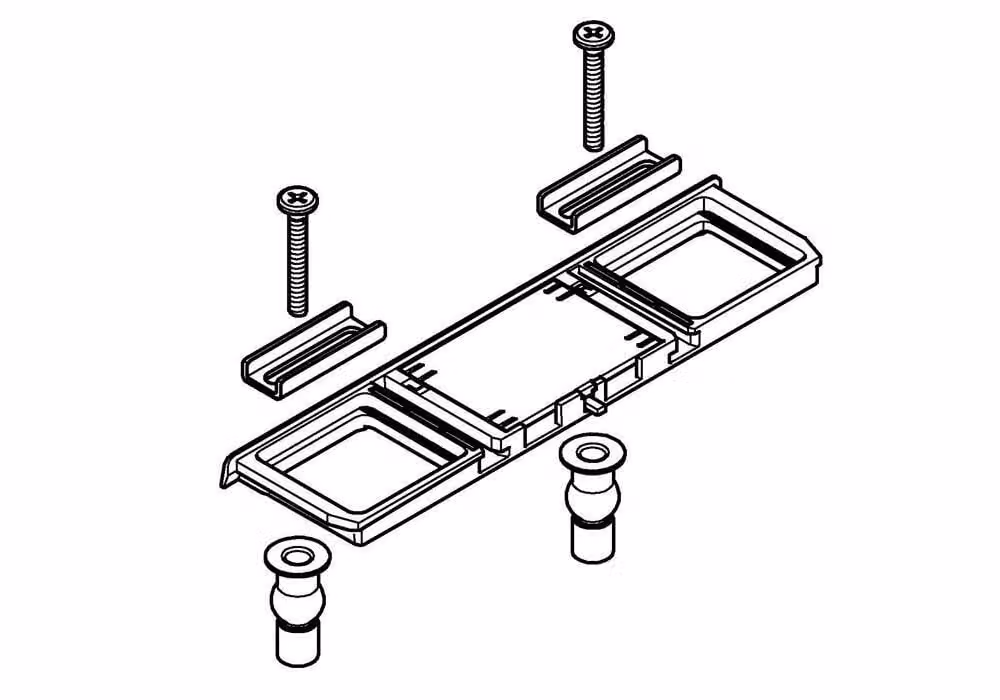 Montaggio per attacco doccia WC in Vetroceramica Bau