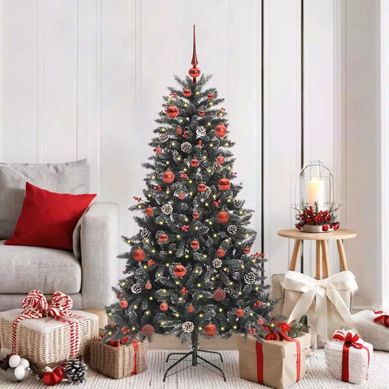 Maison Exclusive - Albero di Natale artificiale verde, 150 cm, in PVC, plastica e acciaio