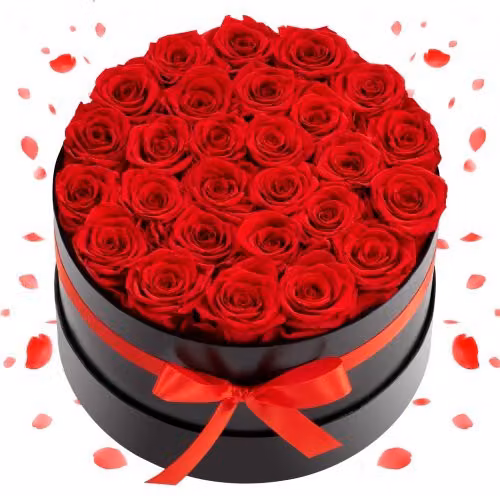 Bouquet di Rose Stabilizzate VEVOR, 27 Fiori Eterni in Scatola, Colore Rosso