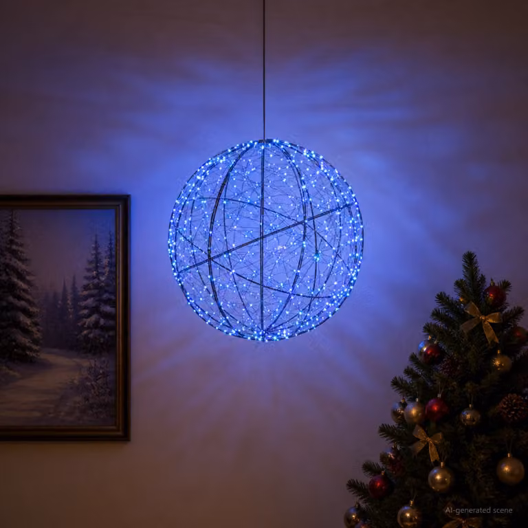 vidaXL Luce a punta di Natale 750 LED Blu Ø 50 x 52 cm