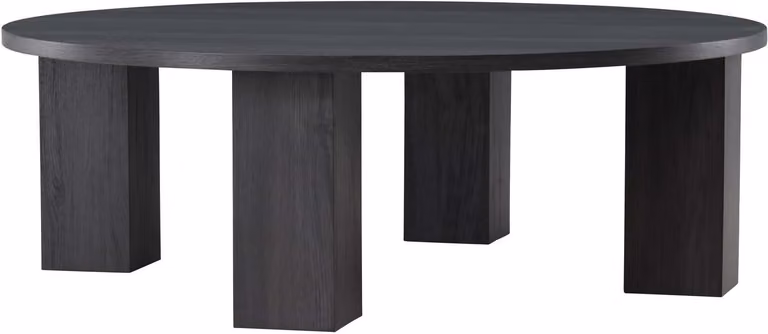 FURNLUX Tavolino Juno Nero 120cm / Hauptfarbe: Schwarz / Dimensioni: 120 x 120 x 41 cm