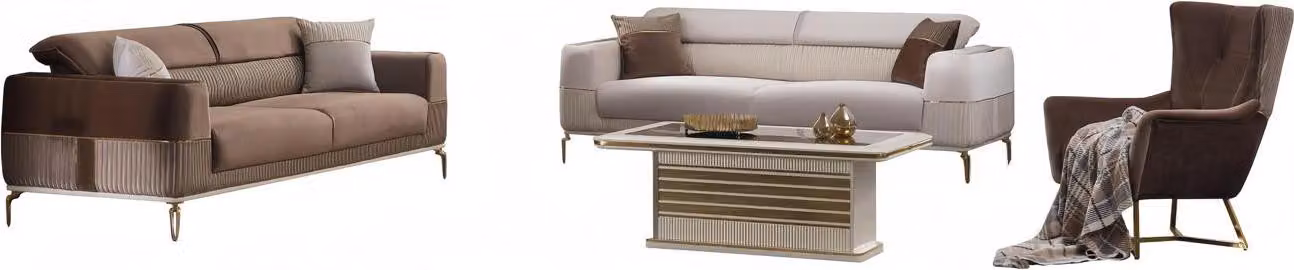 Sofa Sessel Couchtische Wohnzimmermöbel Sofagarnitur Couch Set Wohnzimmer 4tlg