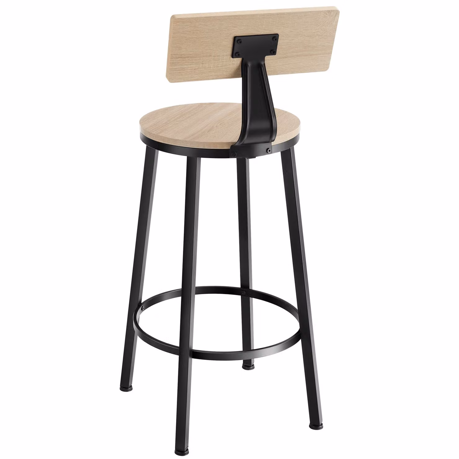 Sgabelli da bar Poole TecTake in stile industriale con legno rovere Sonoma e finitura marrone opaca – 2