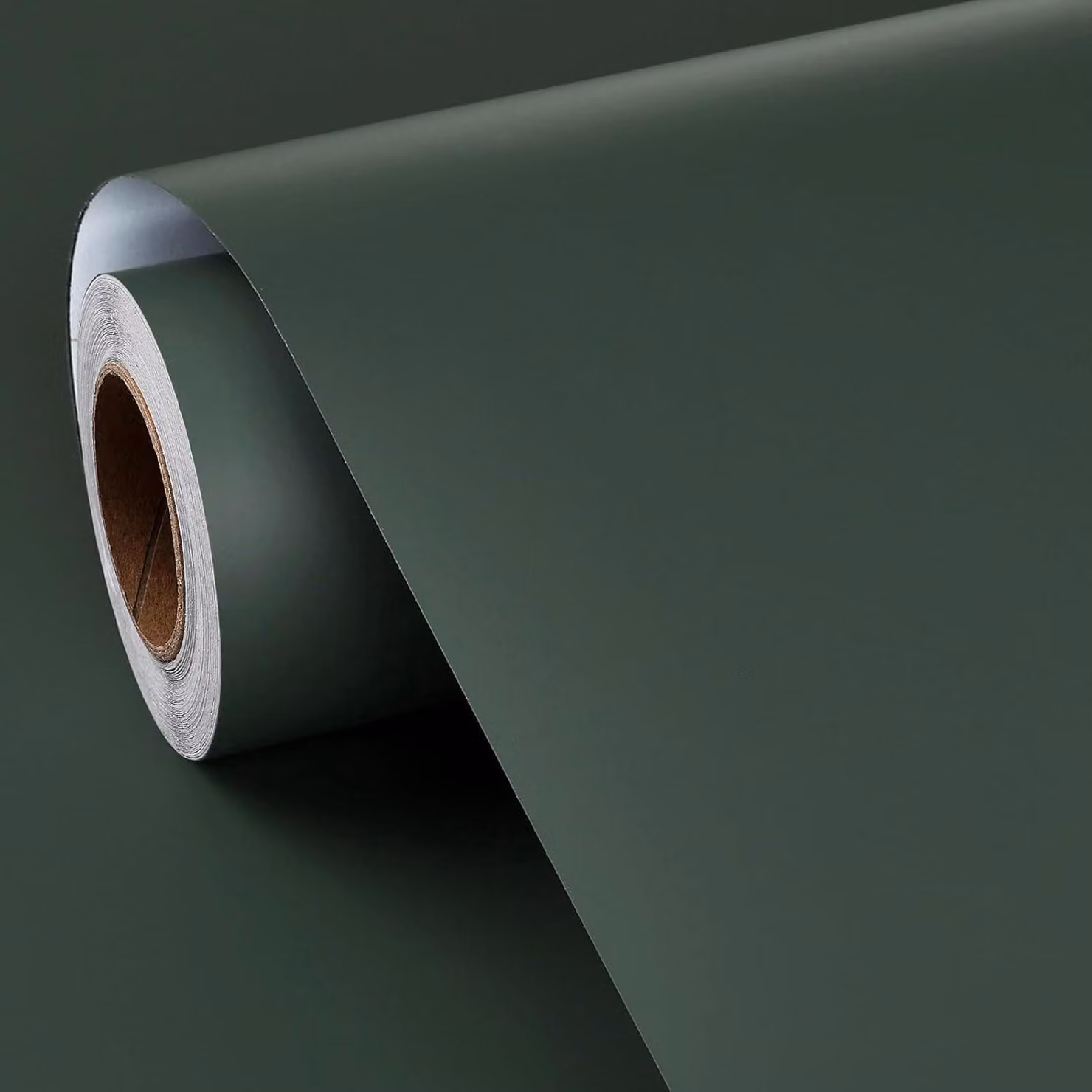 Pellicola autoadesiva verde scuro per mobili e rivestimenti murali, 40CMx2M - Resistente alle macchie e facile da installare