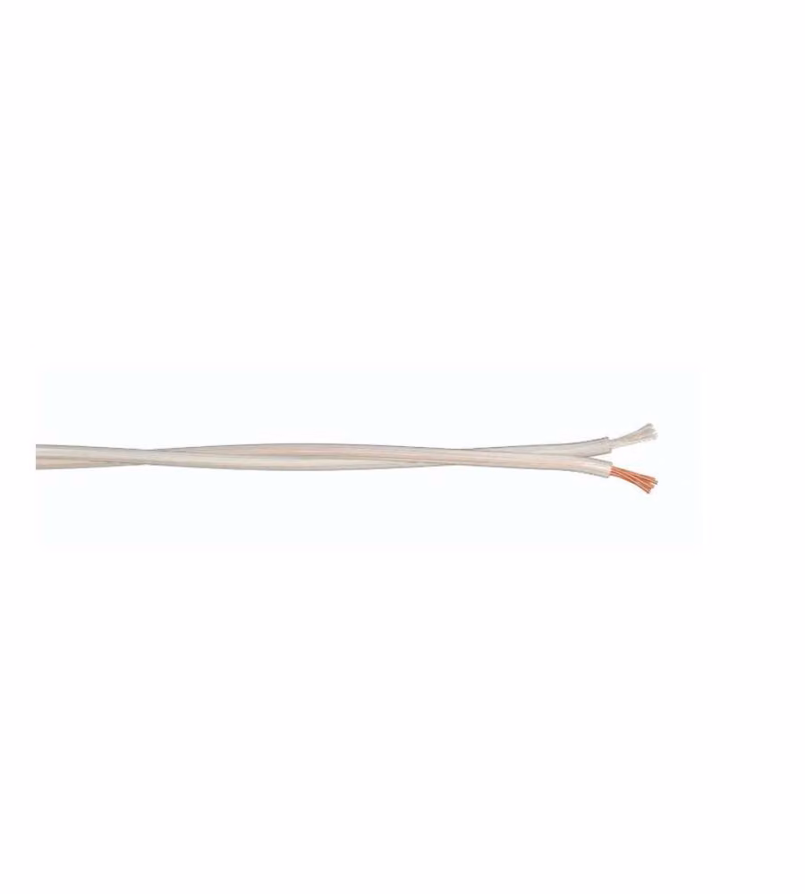 GO-AT Piattina HI-FI 2x0,75mm Bianco Cavo 10 Metri per Audio