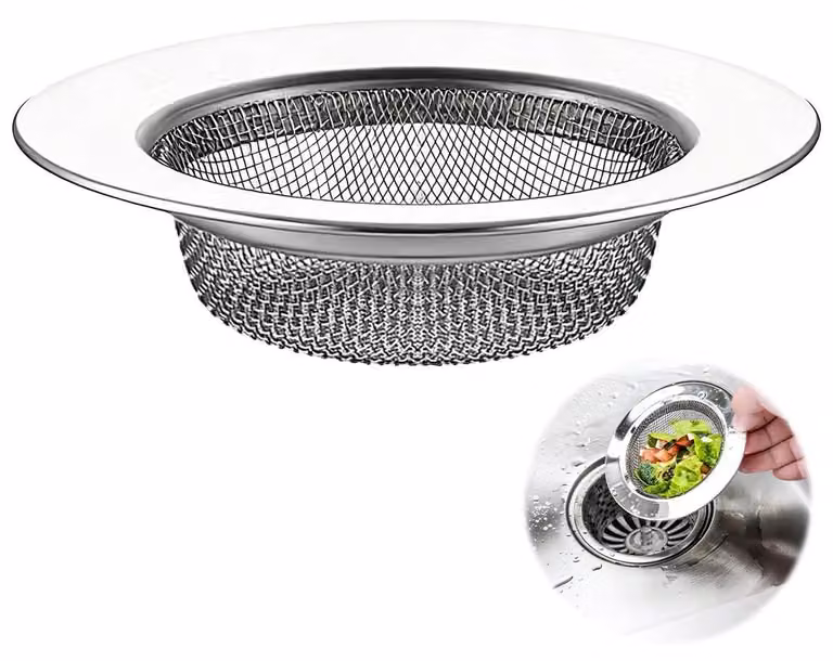 Filtro per scarico in acciaio inox - Universale per lavandini da bagno - 11,2 cm - 2 pezzi