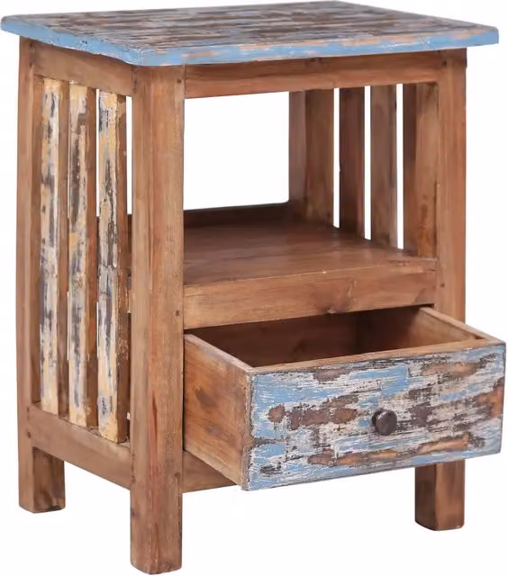 Comodino Design Mania in legno marrone con finitura laccata L: 41 cm, P: 30 cm, H: 50 cm