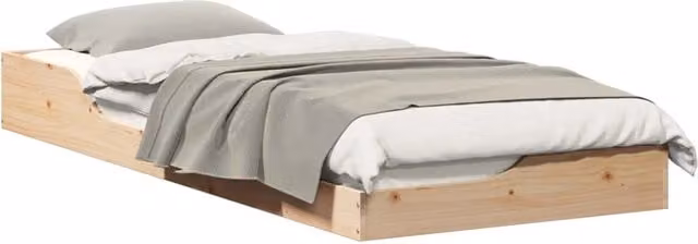 Letto singolo | Letto per adulti | Struttura del letto Marrone 90 x 220 cm Pino massello