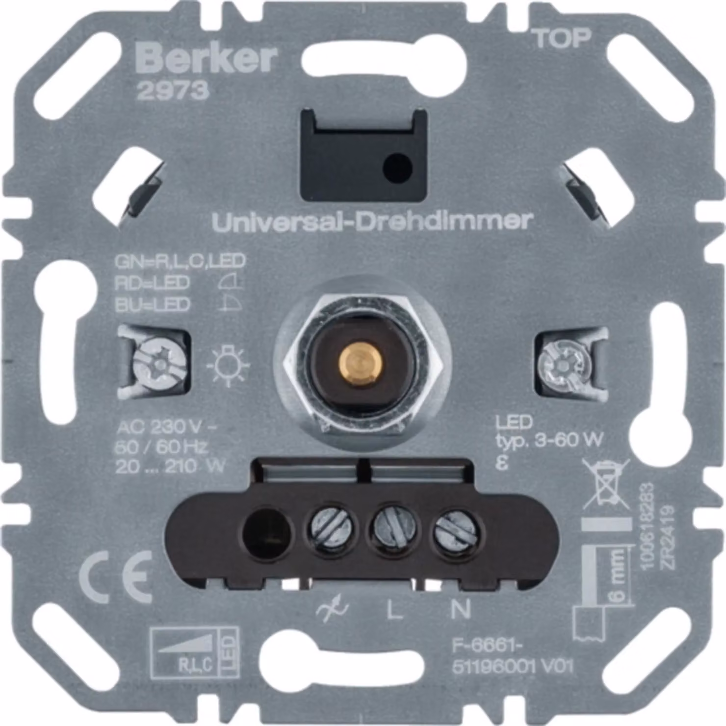 Berker 2973 Uni dimmer rotativo Dimmer LED