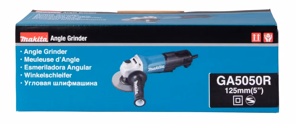 Smerigliatrice angolare Makita GA5050R blu da 125 mm con motore da 1300 W, funzione soft start e protezione anti-riavvio – 2