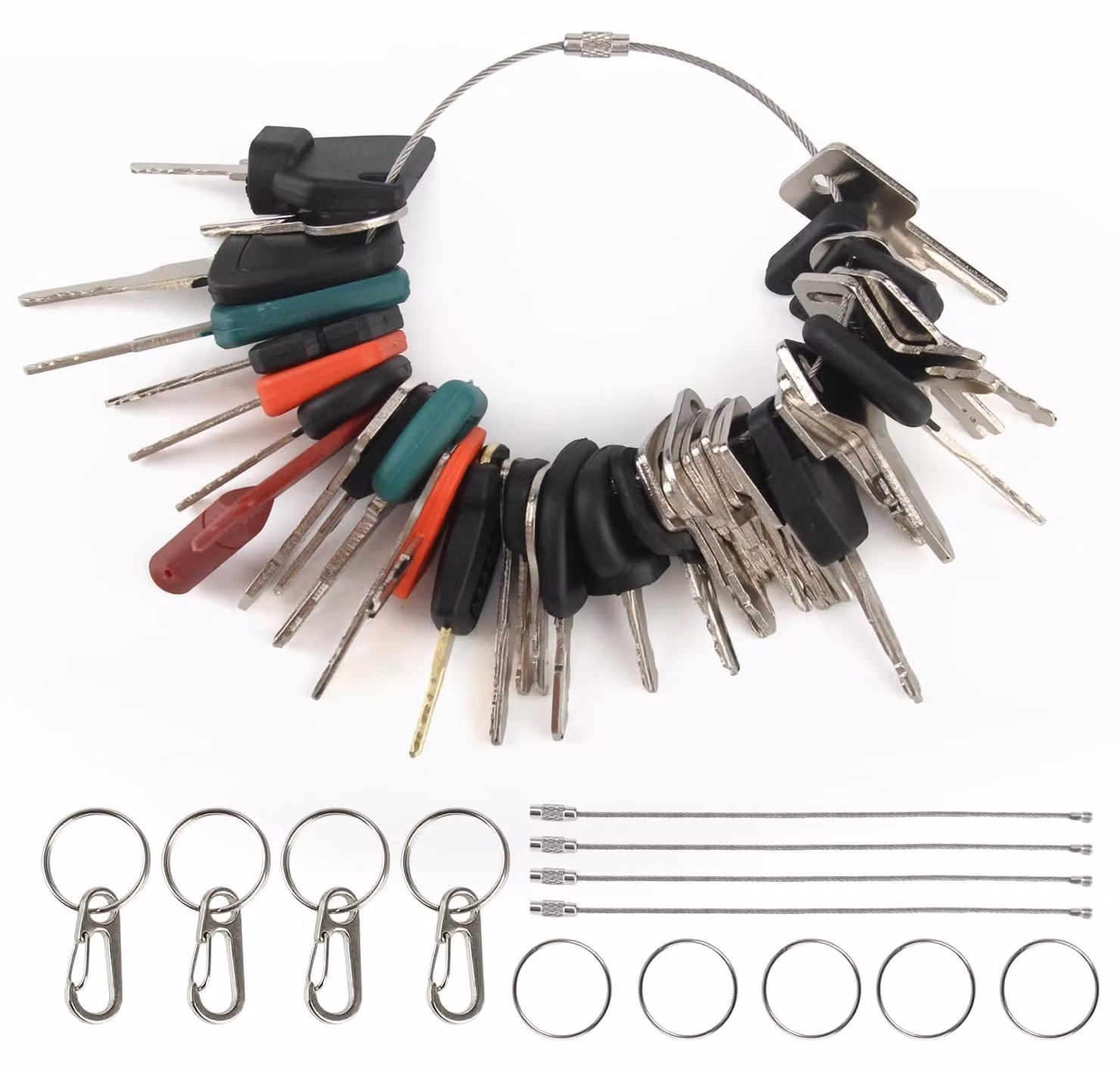 Omgoods - Set universale di chiavi per contatti da 55 pezzi, con chiavi di ricambio