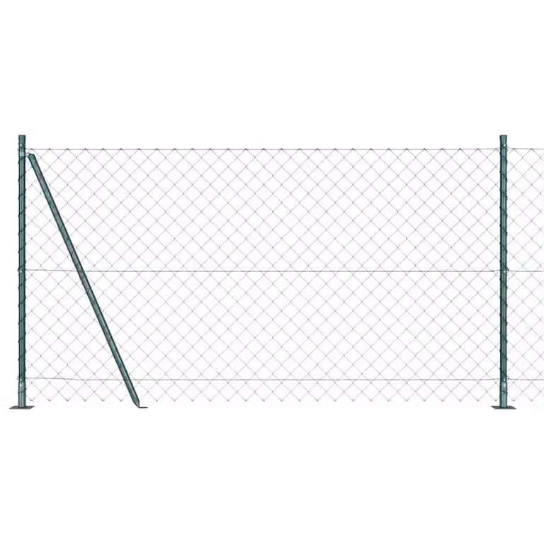 Recinzione a maglie vidaXL in acciaio rivestito in PVC verde, L: 120 cm, H: 120 cm, P: 60 cm