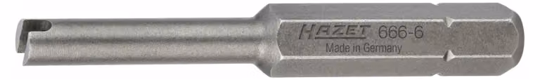 Punta per valvole 666-6 da 1/4 di pollice (6,3 mm) esagonale piena