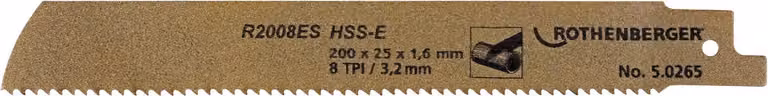 Lama Rothenberger per tubi speciali HSSE, 200x25x1,6