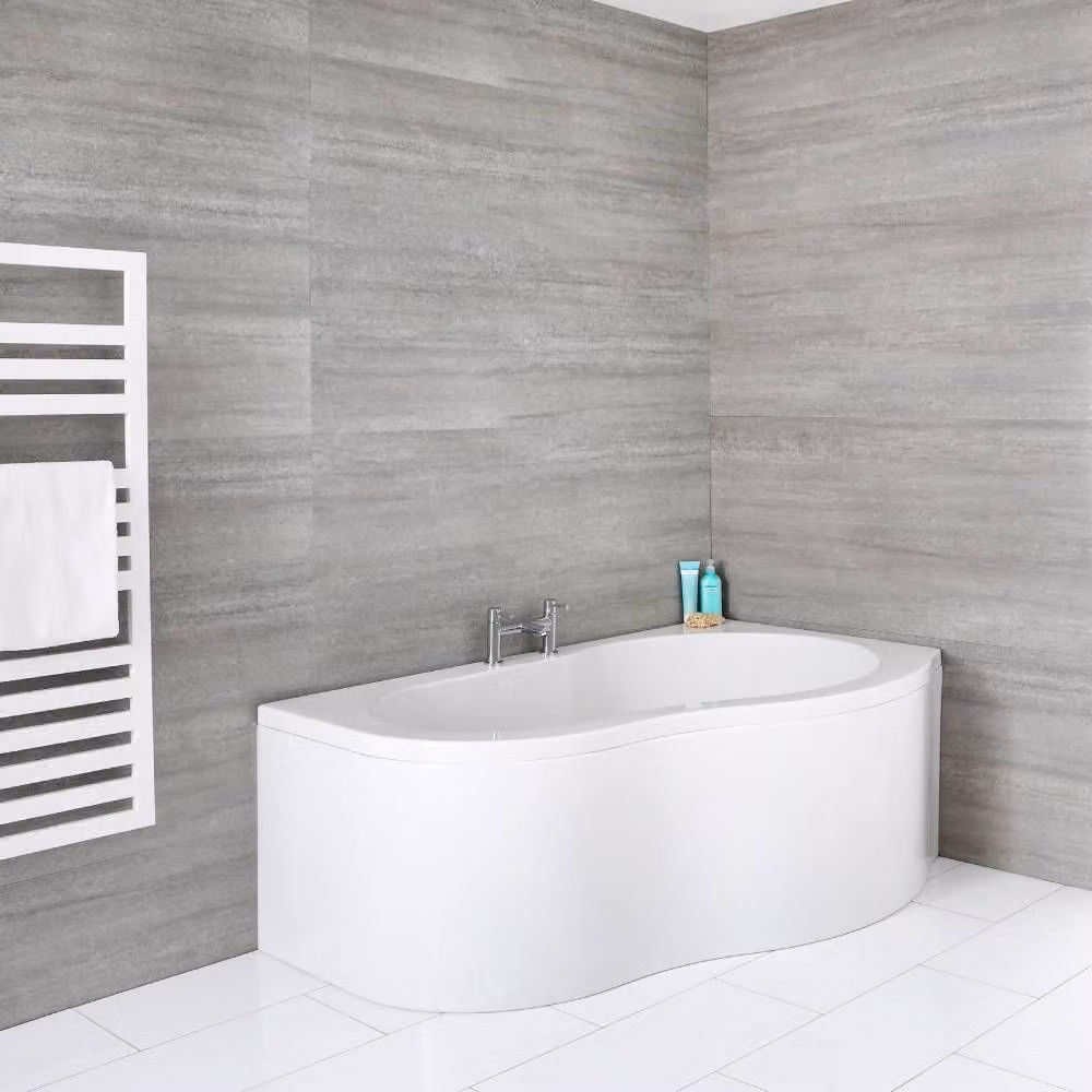 Vasca Angolare  Destra o Sinistra con Pannello 1500 x 1000mm - Ashbury