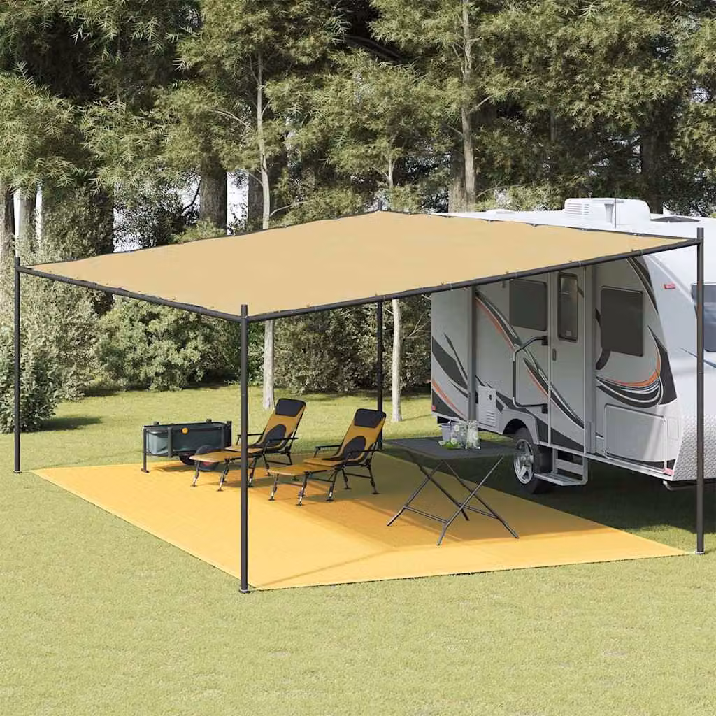 Tappeto da esterno vidaXL beige in polipropilene resistente ai raggi UV, L: 700 cm, P: 400 cm