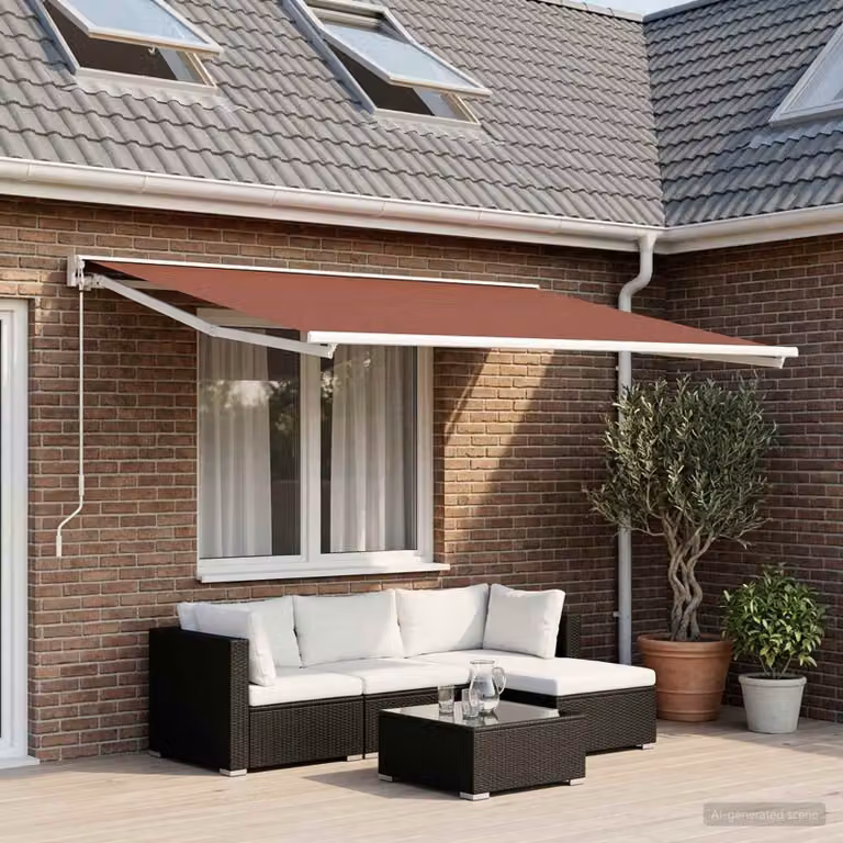 Telo di ricambio per tenda da sole vidaXL in poliestere, Marrone, L 300 x P 200 cm