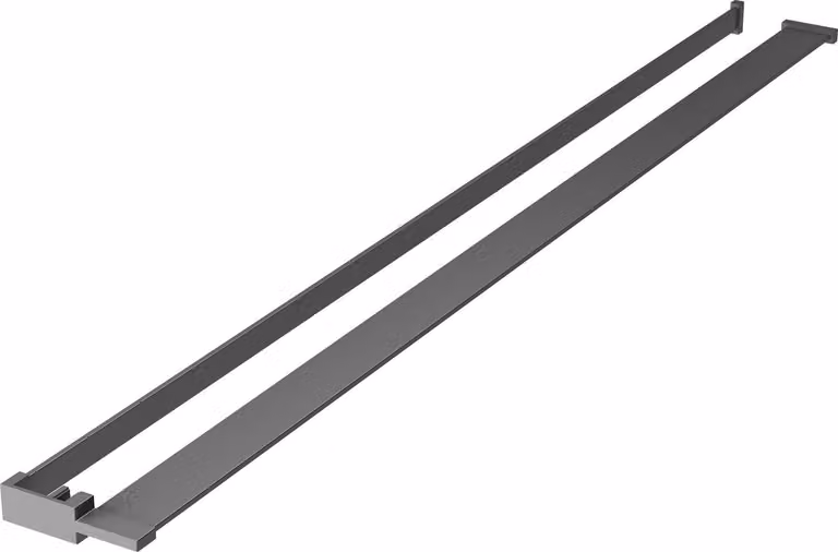 Mexen mensola per parete doccia con barra per asciugamani, gun metal - 800-02-95