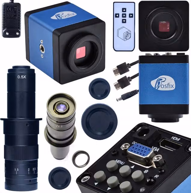 Set Microscopico Draco Blue PRO 2 in 1 con Camera HDMI/VGA 2MP e Obiettivo 180x – 1