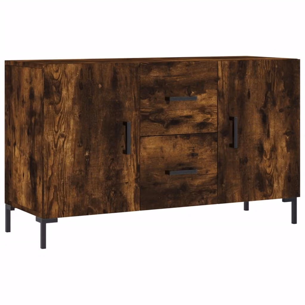 Credenza Rovere Fumo 100x36x60 cm in Legno Multistrato