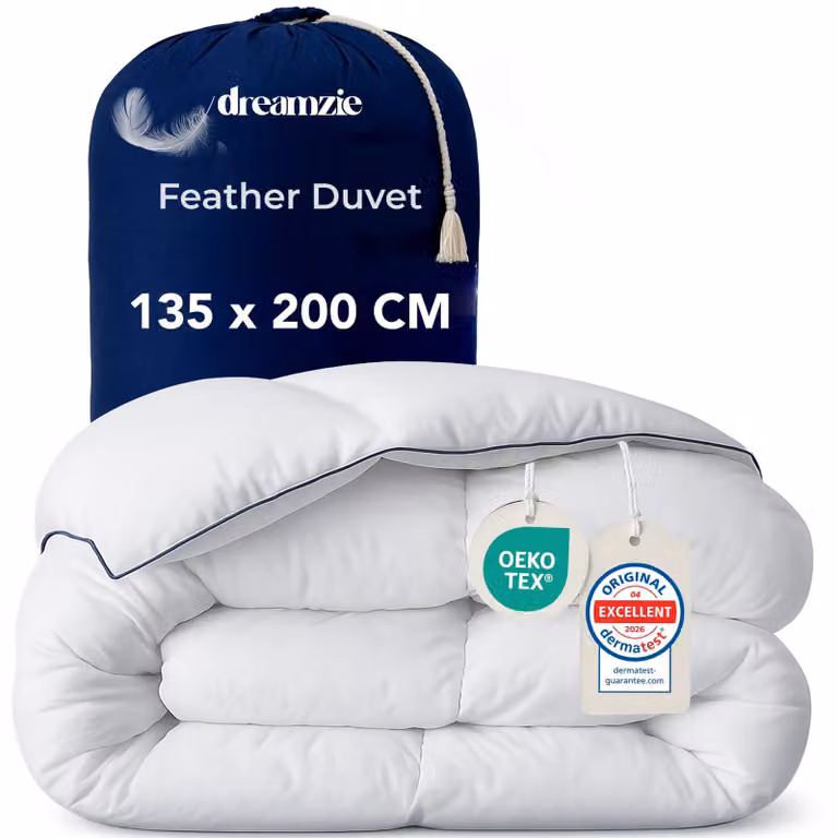 Coperta in piumino e piume, 135x200 cm, 450 g/m², imbottitura in piumino e piume, certificata