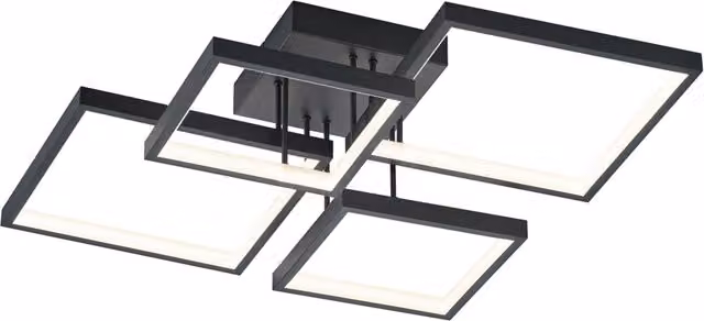 Plafoniera LED Sorrento Trio Leuchten colore nero, dimmabile