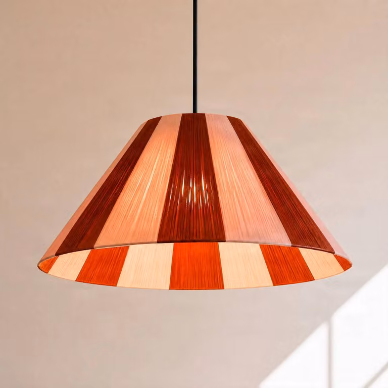 Lampada a sospensione Suly Lindby, dimmerabile, Rosso, Soggiorno / Sala da pranzo, Tessuto / Stoffa / Seta, Giovanile, Lampada a sospensione