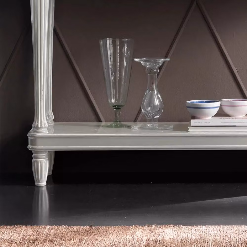 Consolle shabby chic in legno bianco con 2 cassetti Mobili 2G L/P/H: 120 x 40 x 98 cm – 5