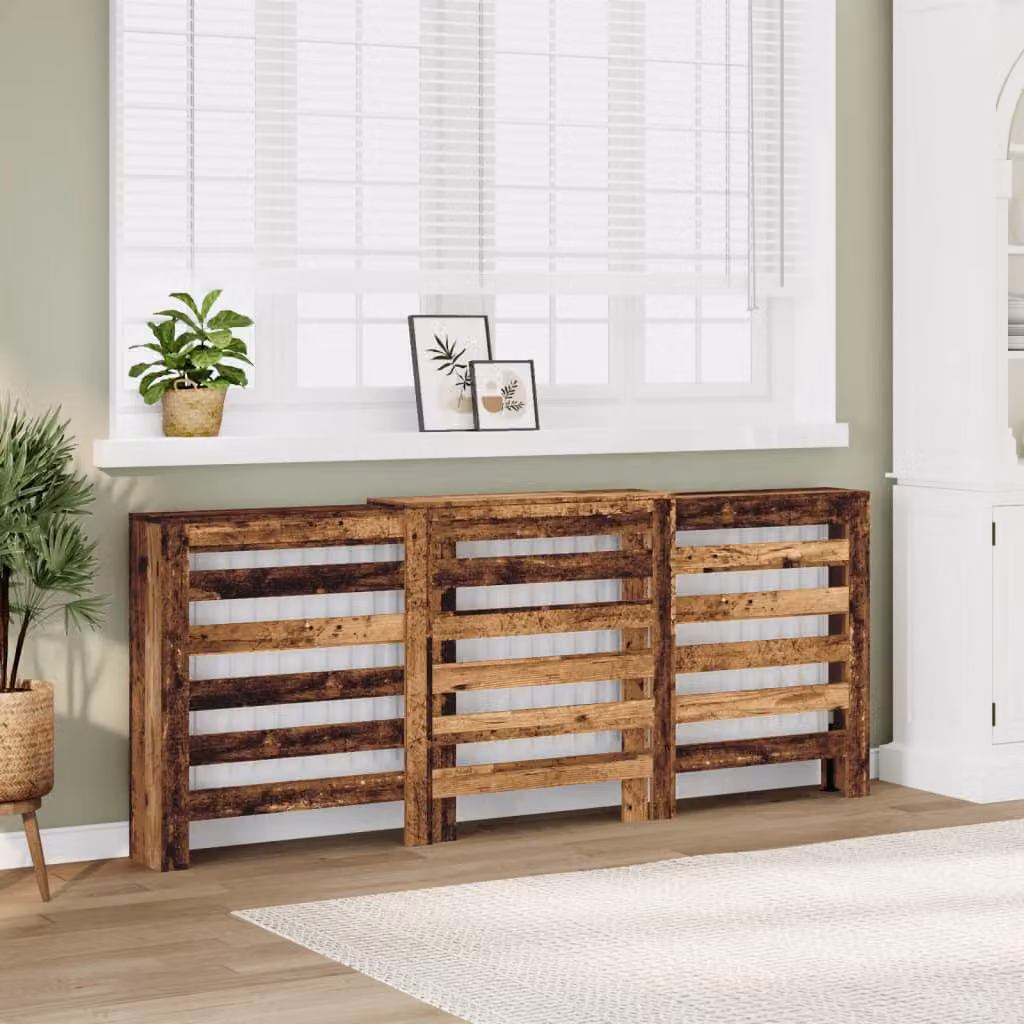 Copertura per radiatori vidaXL in legno color marrone L: 205 cm, P: 21,5 cm, H: 83,5 cm