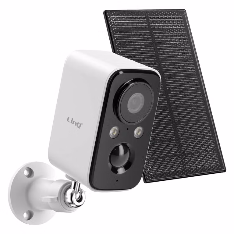 Telecamera di sorveglianza + pannello solare 1,5W Rilevamento PIR Impermeabile IP65 LinQ