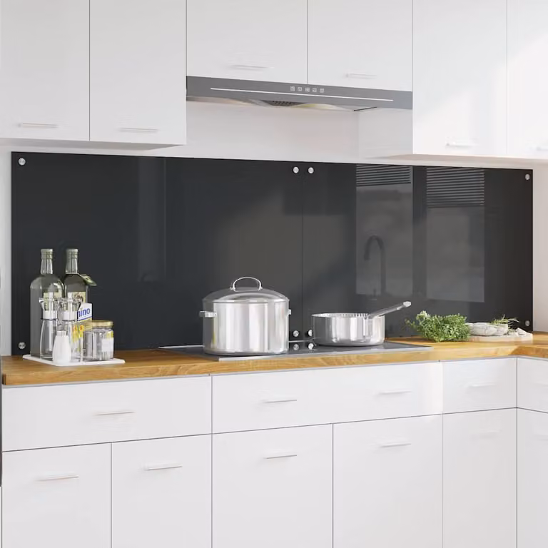 Set di 2 schienali da cucina vidaXL colore grigio antracite L 100 cm x H 60 cm