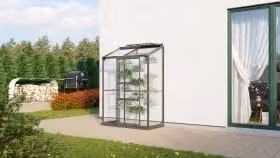 Serra addossata Vitavia "Styx 900" nera 0,9 m² Vetro di sicurezza temperato da 3 mm
