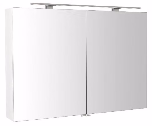 Sapho Riwa - Armadio a specchio con illuminazione a LED, 1010x700x170 mm, bianco lucido RIW100-0030