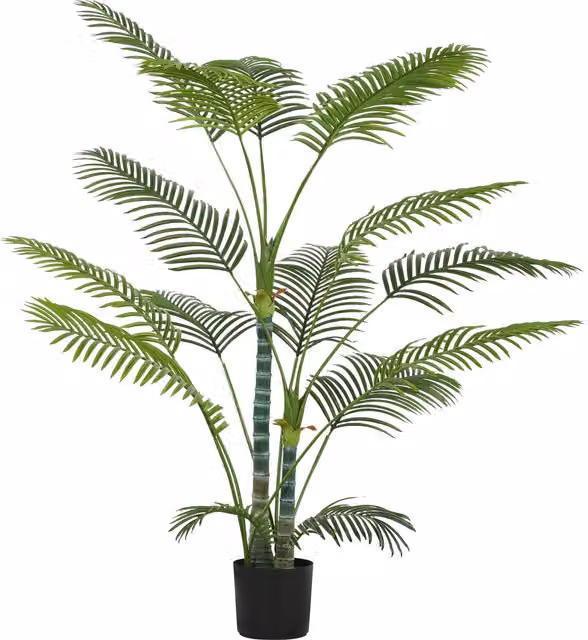 Pianta Artificiale Decorativa Palma HOMCOM Verde con Vaso, Altezza: 170 cm – 1