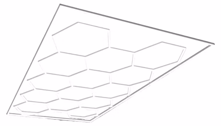 Lampada a soffitto LED - Lampada per garage - Lampada per officina - Illuminazione per cantine - Illuminazione per garage - Design esagonale