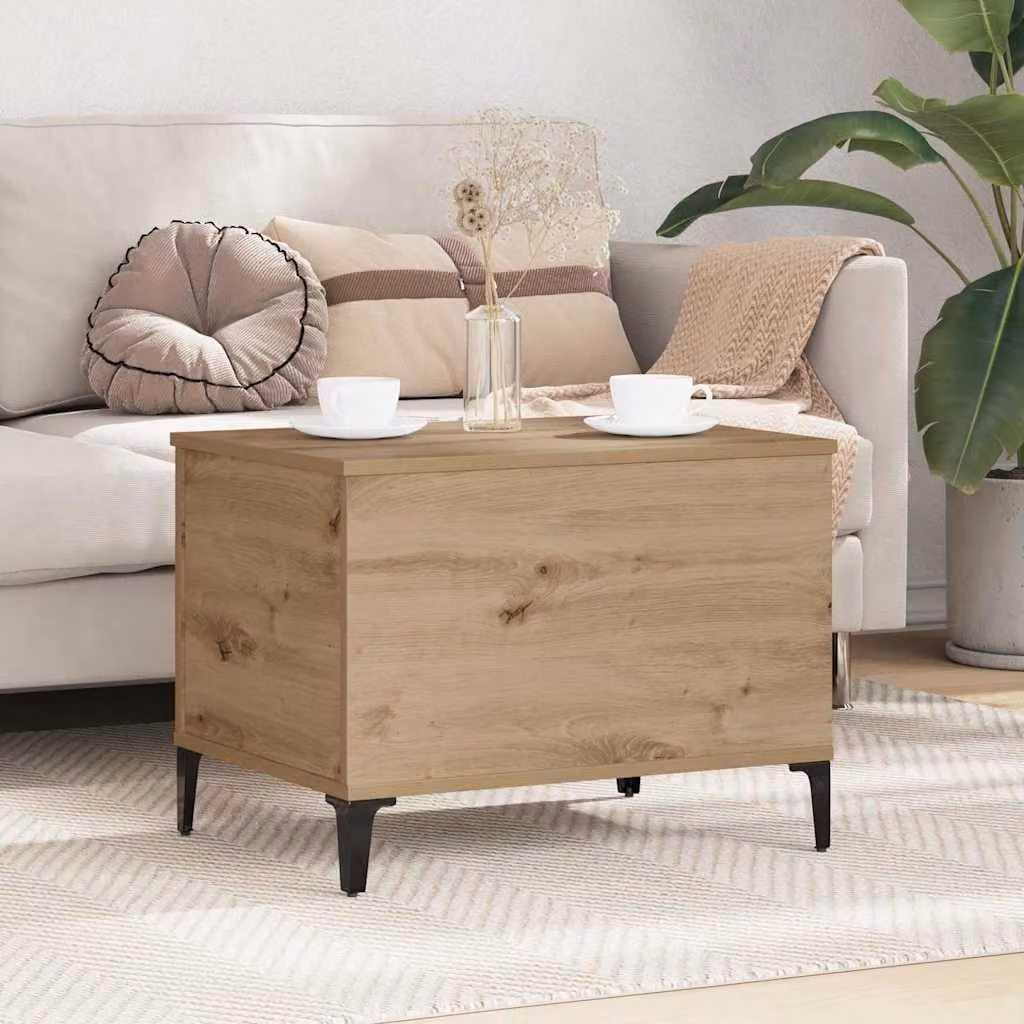 Maison Exclusive - Tavolino Artisan in rovere 60 x 44,5 x 45 cm Materiale ligneo