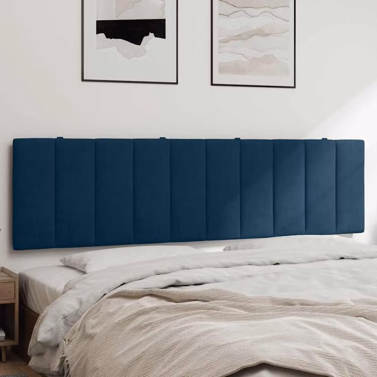 Cuscino Testiera Hanko vidaXL in Velluto Blu, Larghezza: 180 cm