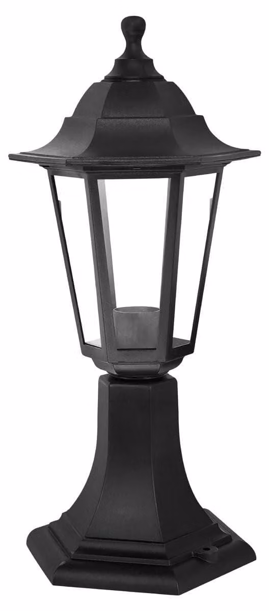 Apparecchio di illuminazione da esterno, grado di protezione IP44, attacco E27, colore nero, dimensioni 16x14x12 cm