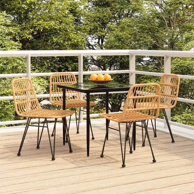 Set da Pranzo da Giardino 5 pz in Polyrattan 3157874