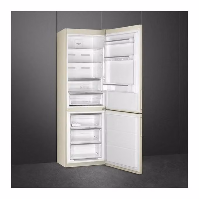 Smeg FC20EN1M1 Frigorifero Combinato No Frost da 366 L, Classe E, 39 dB, con Tecnologia Inverter, Colore Bianco e Beige – 2