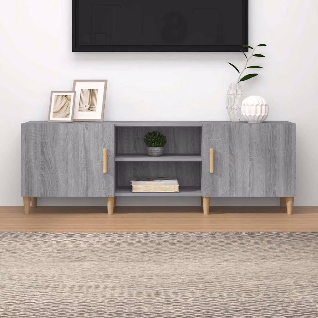 vidaXL Mobile Porta TV Grigio Sonoma in Legno Multistrato L: 150 cm, P: 30 cm, H: 50 cm